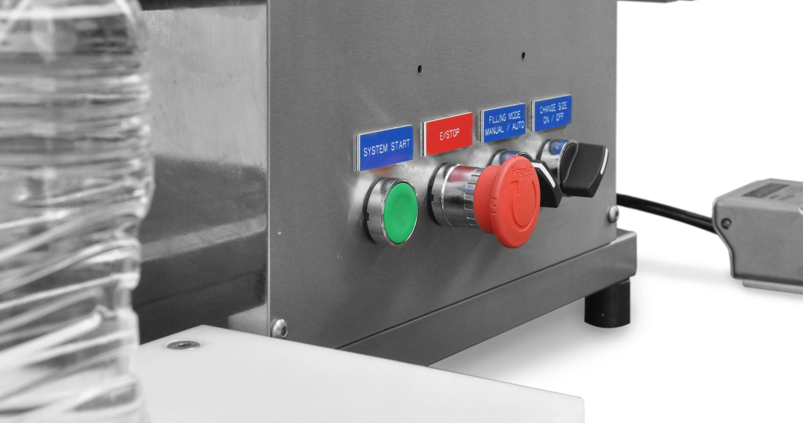 Easy to use controls for filling, manual, auto and changing dispensing volume are located at a convenient spot.